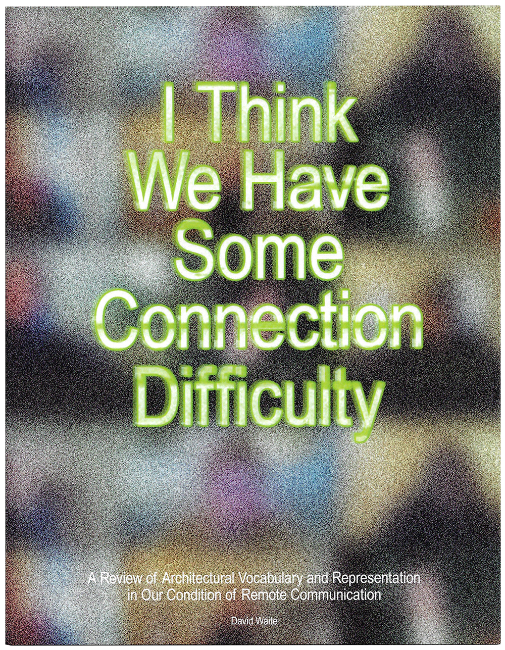 cover of book with blurry zoom screen overlayed with bright green, grainy type
